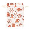 Christmas Theme Cotton Fabric Cloth Bag ABAG-H104-B13-3