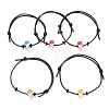 Ice Cream Acrylic Enamel Beads Adjustable Cord Bracelet for Teen Girl Women BJEW-JB07046-1