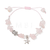Turtle Alloy Charm Bracelets BJEW-MZ00329-02-2
