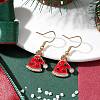 Christmas Theme Alloy Rhinestone Dangle Earrings EJEW-JE05830-06-2