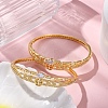 Rack Plating Brass Micro Pave Cubic Zirconia Hinged Bangles BJEW-H624-07B-G-3