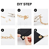 120Pcs 12 Styles Iron Toggle Clasps IFIN-WR0001-08-3