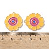 Alloy Enamel Pendants ENAM-O001-07B-G-3