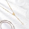 304 Stainless Steel Virgin Cross Pendant Rosary Bead Necklaces NJEW-JN05415-1