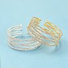 Iron Alloy Rhinestone Multilayer Bangles BJEW-B052-02LG-5