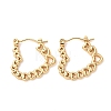 304 Stainless Steel Hoop Earrings EJEW-D364-01G-2