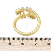 Brass Micro Pave Cubic Zirconia Open Cuff Ring for Women RJEW-F177-03GP-11-5