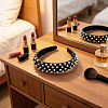1Pc Imitation Leather Hair Bands for Women OHAR-CL0001-04B-7