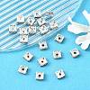 Brass Rhinestone Spacer Beads RSB072-01S-4