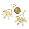 Hollow Butterfly Brass Chandelier Earrings EJEW-TA00375-3