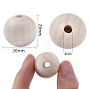 Unfinished Natural Wood Beads X-WOOD-S651-A20mm-LF-3