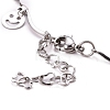 Smile Face Charm Necklace & Bracelet Sets SJEW-JS01129-6
