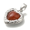 Natural Carnelian(Dyed & Heated) Pendants KK-K388-03P-2