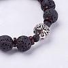 Dyed Natural Lava Rock Beads Stretch Bracelets BJEW-G567-27-4