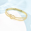 304 Stainless Steel Hinged Bangles for Women BJEW-F527-02G-3