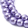 Baking Painted Pearlized Glass Pearl Round Bead Strands HY-Q330-8mm-27-3