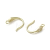 Brass Micro Pave Cubic Zirconia Earring Hooks KK-C048-14J-G-2