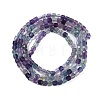 Natural Colorful Fluorite Beads Strands G-P553-E01-02-3