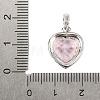 925 Sterling Silver Pave Cubic Zirconia Pendants STER-C015-01B-02-3