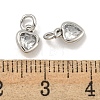 Brass Micro Pave Clear Cubic Zirconia Pendants KK-P275-33A-P-3