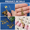 12Pcs 4 Styles Alloy Pendant Locking Stitch Markers HJEW-PH02471-4