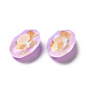 Mocha Fluorescent Style Glass Rhinestone Cabochons X-GGLA-M005-01A-371MK-3