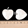 Natural White Shell Heart Pendants KK-C135-09A-3