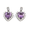Brass Micro Pave Cubic Zirconia Charms CU-CBAA6E8-07P-03-1
