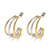 202 Stainless Steel Stud Earrings EJEW-C076-01MC-1