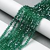 Transparent Electroplate Glass Beads Strands EGLA-A039-T2mm-A10-4