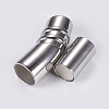 Tarnish Resistant 304 Stainless Steel Magnetic Clasps with Glue-in Ends STAS-G163-36P-3