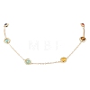 7 Chakra Natural Mixed Stone Round Beads Brass Cable Chain Necklaces NJEW-TA00235-4