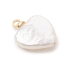 Natural Baroque Pearl Keshi Pearl Pendants PALLOY-JF04777-02-4