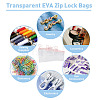 24Pcs 3 Styles Transparent EVA Resealable Bags with Rings ABAG-TA0002-25-8