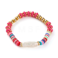 Wholesale 5Pcs 5 Style Handmade Polymer Clay Heishi Beads Stretch Bracelets  Set 