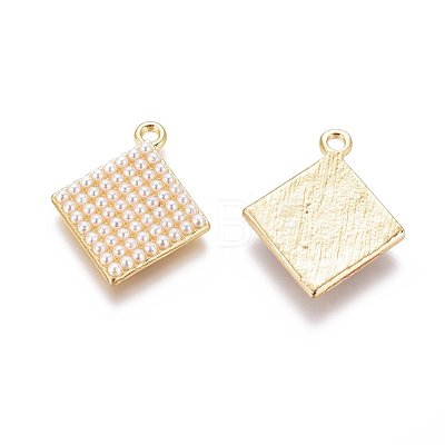 ABS Plastic Imitation Pearl Pendants PALLOY-X0037-48-1