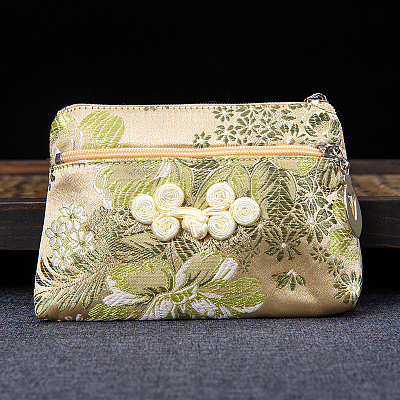 Rectangle Chinese Style Silk Zipper Pouches PW-WG4E159-09-1