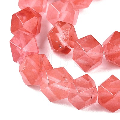 Cherry Quartz Glass Beads Strands G-T138-30-1