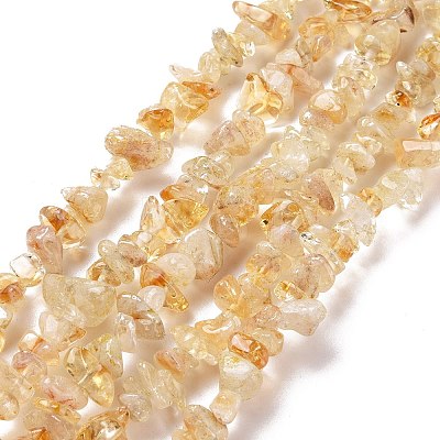 Natural Citrine Chips Beads X-F091-1