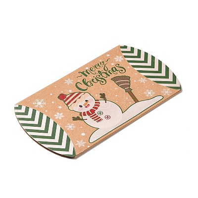 Christmas Theme Cardboard Candy Pillow Boxes CON-G017-02E-1