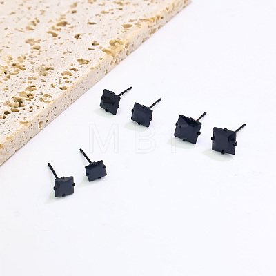 Geometric Square 304 Stainless Steel Stud Earrings for Women YP6314-1-1