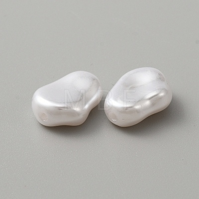 Opaque ABS Plastic Imitation Pearl Beads KY-WH0049-10A-1