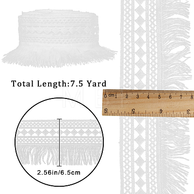 Gorgecraft 7.5 Yards Polyester Fringe Tassel Trim DIY-GF0009-05A-1