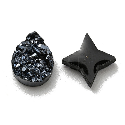 Imitation Druzy Gemstone Resin Beads RESI-X0001-42-1