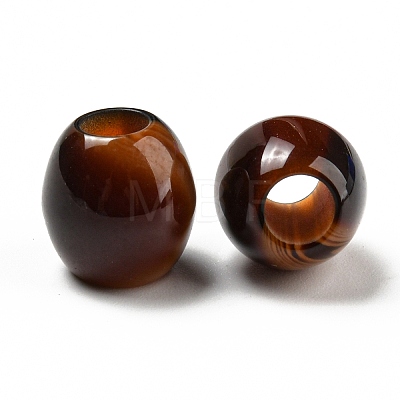 Opaque Resin Two Tone European Beads RESI-D070-02-1