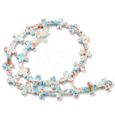 Baking Paint Synthetic Turquoise Beads Strands G-H060-01B-1