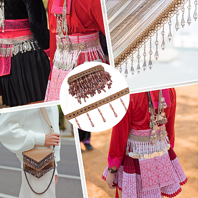 6M Plastic Bead & Polyester Ribbon OCOR-MA0001-87A-1