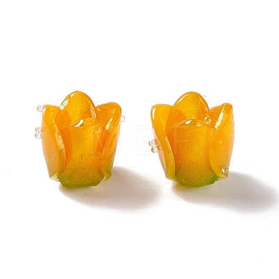 Tulip Opaque Acrylic Beads SACR-G022-01B-1