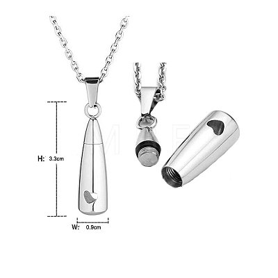 Titanium Steel Pendant Necklaces PW-WG21928-01-1