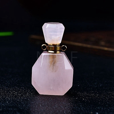 Natural Rose Quartz Perfume Bottles PW-WGACEC4-09-1